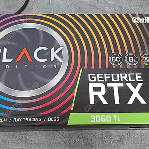 이엠텍 지포스 RTX 3060 Ti BLACK EDITION OC D6 8GB 팝니다