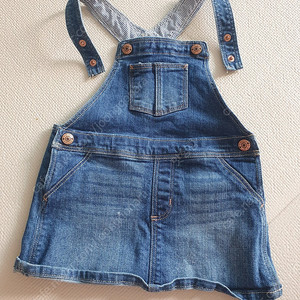 청멜빵치마 여아 H&M 80