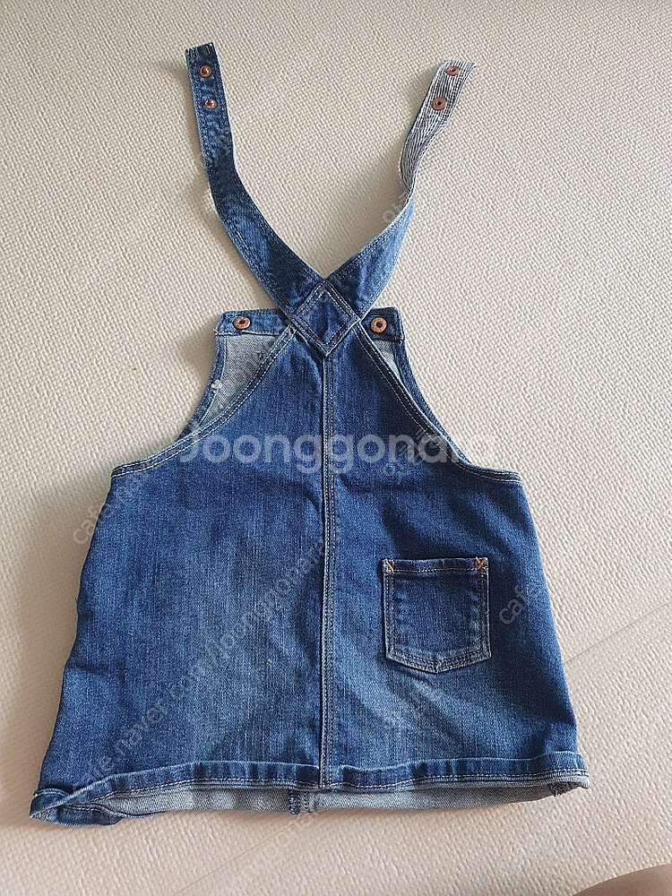 청멜빵치마 여아 H&M 80--1