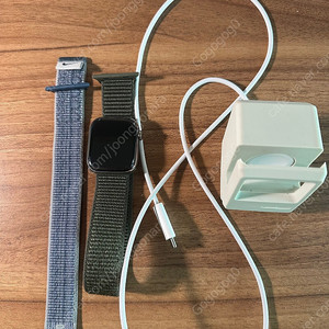 애플워치10 티타늄 내츄럴 42mm 애케플o 그레이/블루 나이키 스포츠루프
