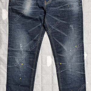 남자 남성 청바지 데님 JEANS 이즈릴(인디고) 진청 페인트포인트진 옐로/화이트 M/30~31사이즈 8천원
