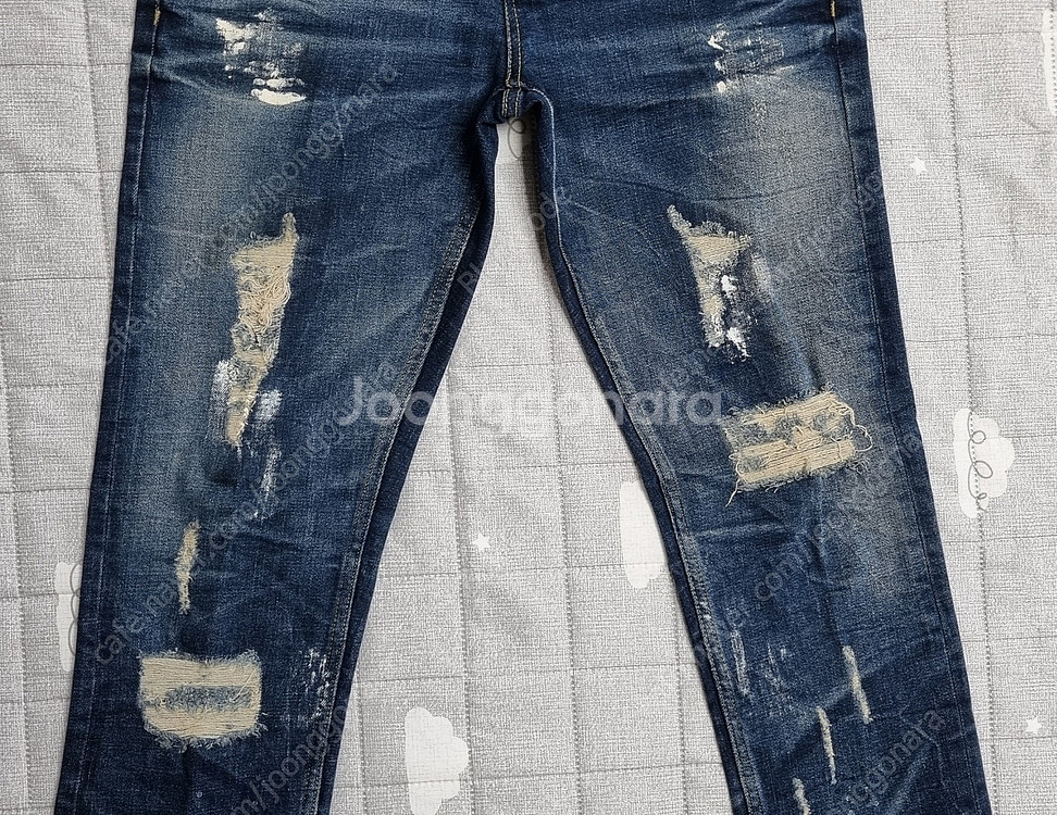남자 남성 청바지 데님 JEANS TDH 중청 디스트로이드+페인트워싱 M/48 (30~31)사이즈 8천원--4
