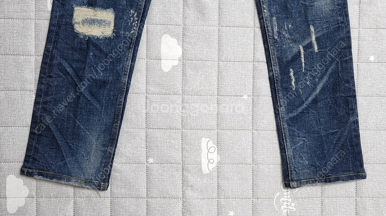 남자 남성 청바지 데님 JEANS TDH 중청 디스트로이드+페인트워싱 M/48 (30~31)사이즈 8천원--5