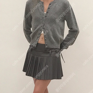 위아 weare 팔레트 콩단추 가디건+미닛스커트 s