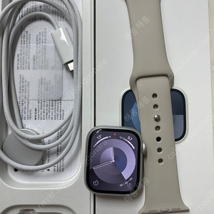 애플워치9 41mm 실버 애플케어플러스 S급