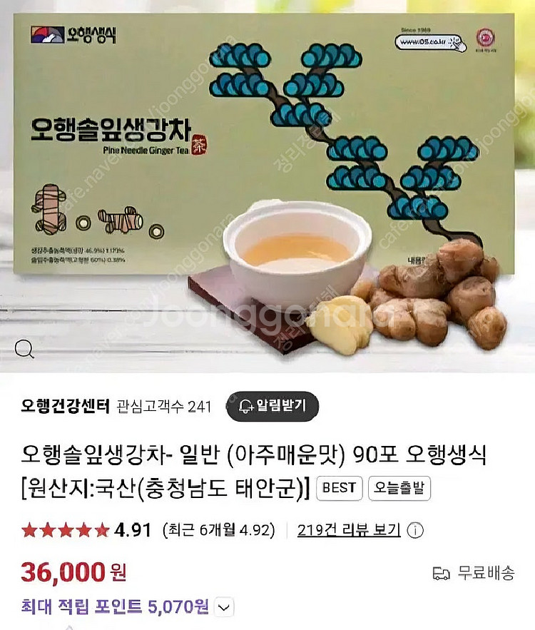 오향솔잎생강차--3