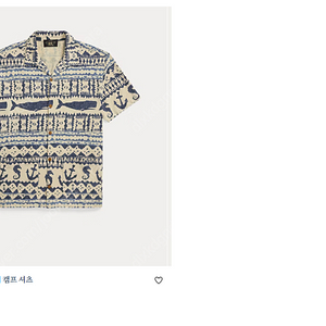 RRL 더블알엘 25SS 고래 셔츠, 반팔 셔츠 L사이즈 국문택 새상품