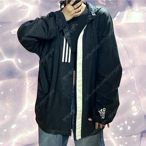 아디다스 투웨이 후드 바람막이 자켓 블랙 XL