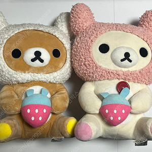 리락쿠마 딸기 토끼 인형 세트