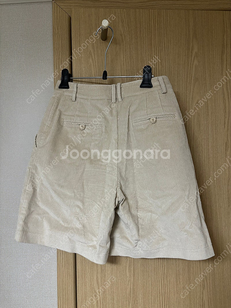 (1회착용) 루에브르 코듀로이 버뮤다팬츠 아이보리 S사...--1