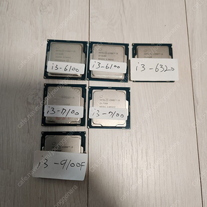 i3-6100 i3-6320 i3-7100 i3-9100F CPU 단품