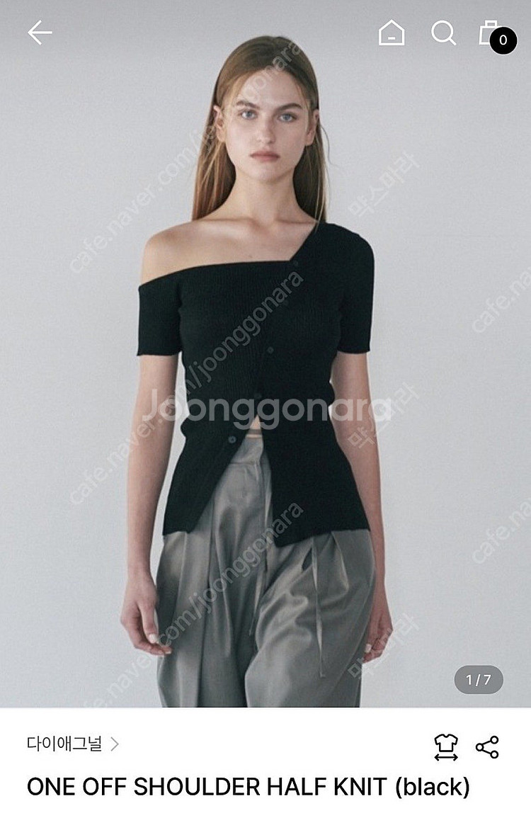 다이애그널 오프숄더 니트 ONE OFF SHOULDER...--0
