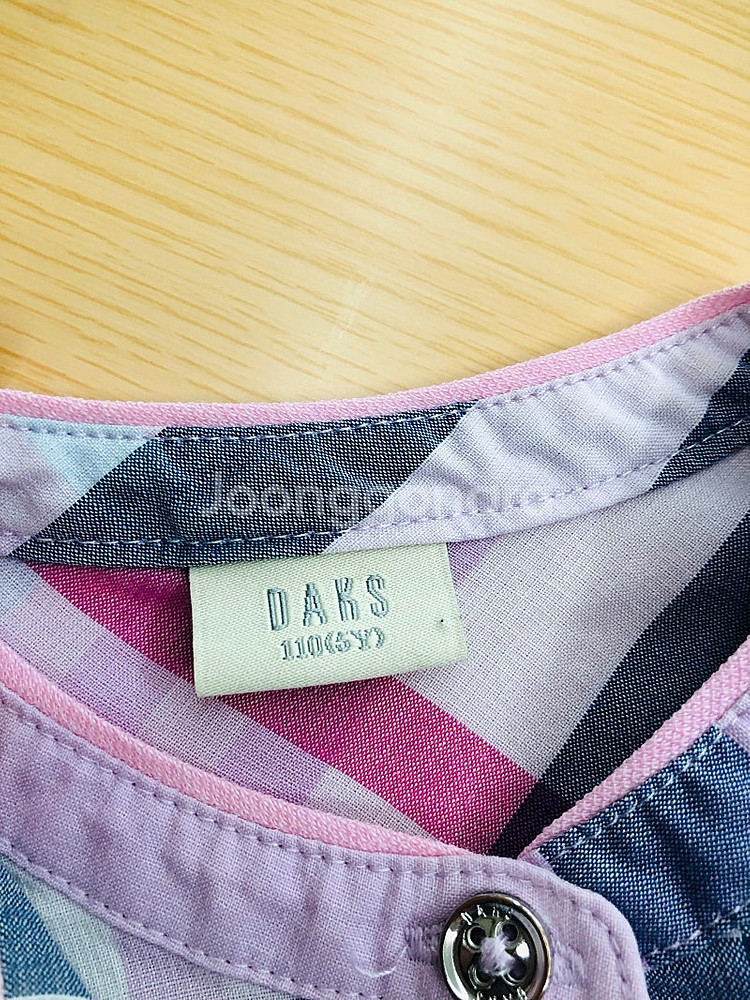 110사이즈 닥스키즈 리틀 체크 민소매 원피스 정품 분...--1