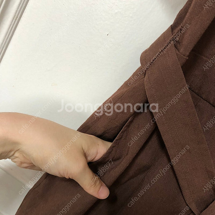 씨씨콜렉트 벌룬 퍼프 브라운 반팔 점프수트 점프슈트 하...--5