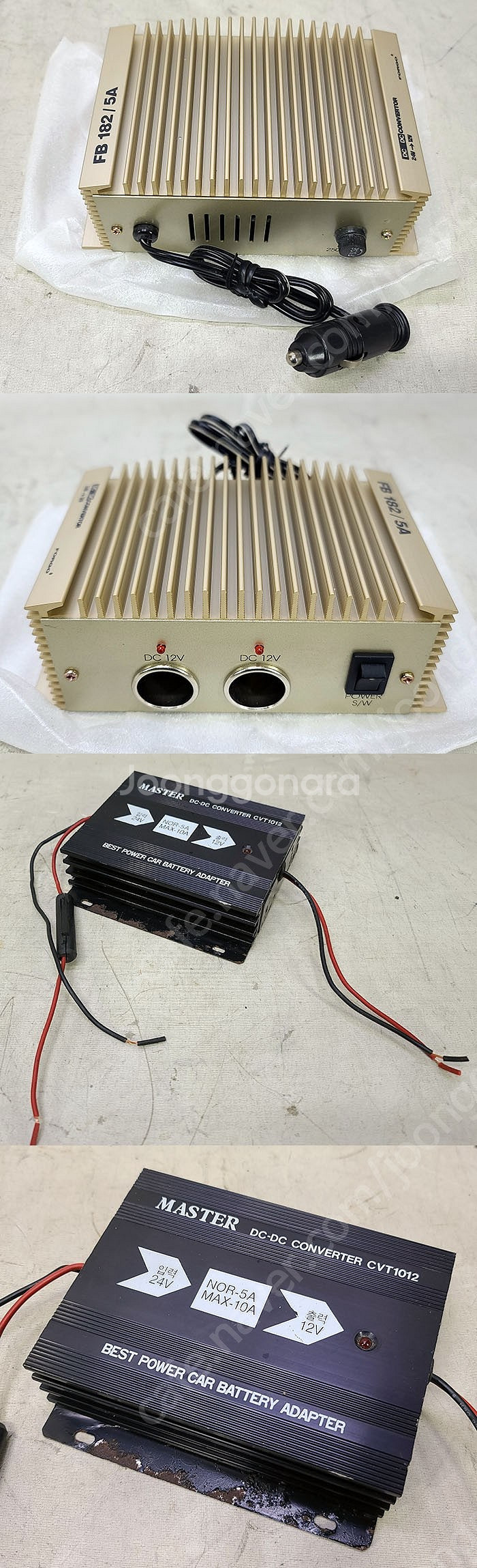 차량용/트럭용 24V->12V DC/DC 컨버터 2종류--1