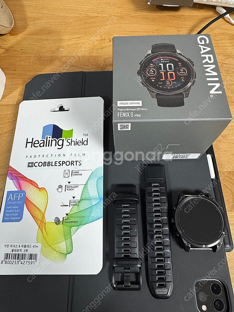 가민 피닉스8 아몰레드47mm 키본티타늄 블랙--0