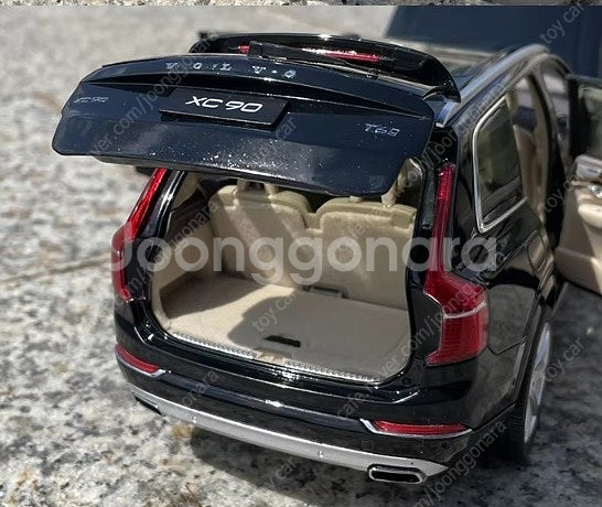 1:18 볼보 XC90 SUV 블랙 고급형 다이캐스트 ...--8