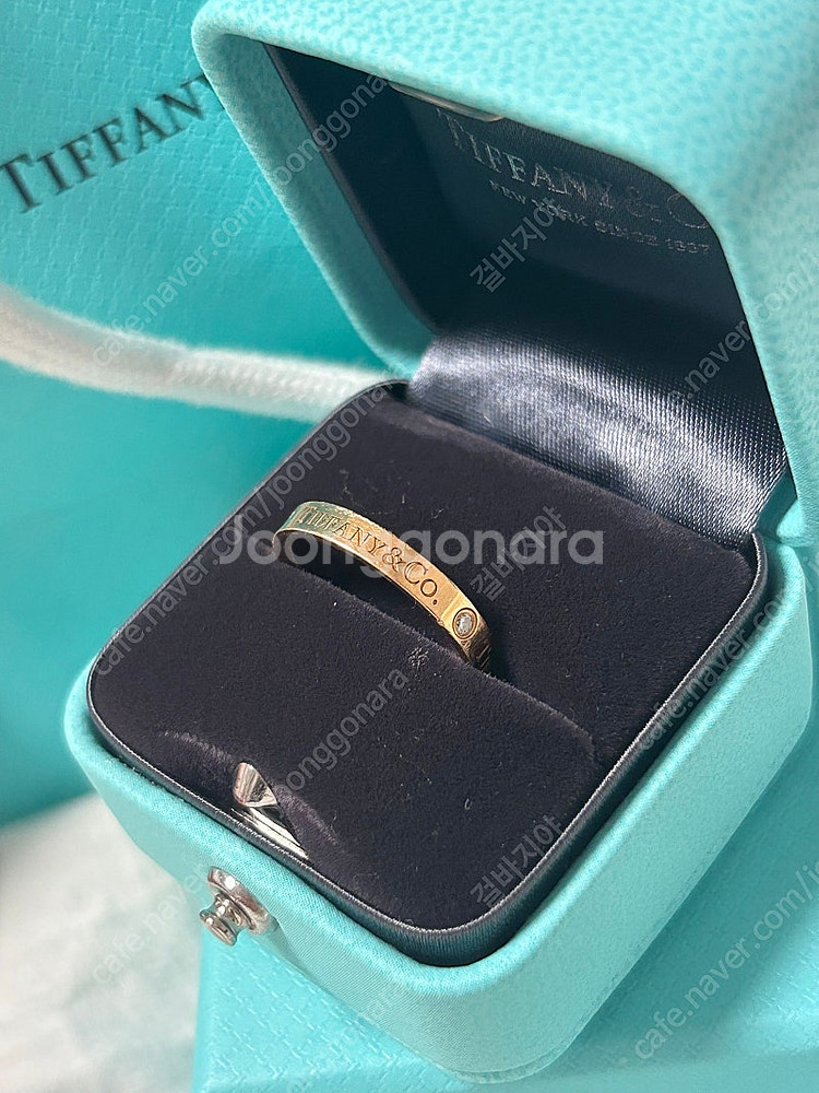 티파니 다이아 3P 밴드링 18K 로즈골드 6호--2