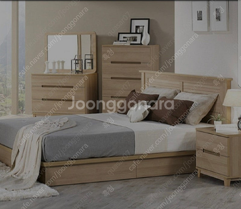 보루네오 침대,협탁,서랍장--0