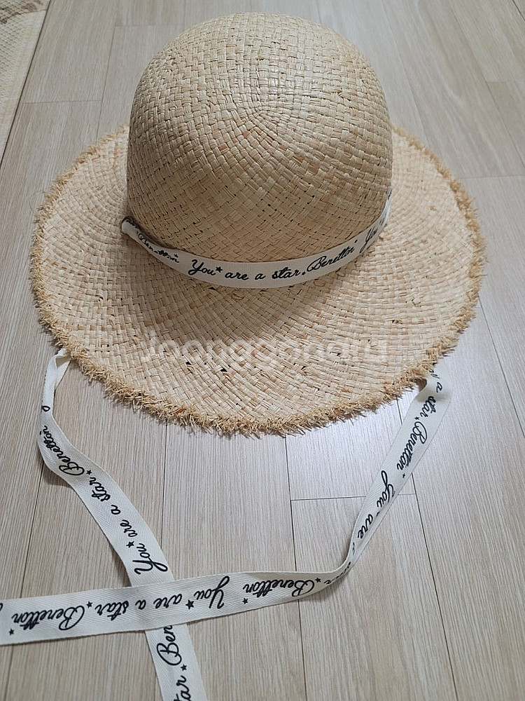 여아 여름 모자 베네통 밀짚 모자--0