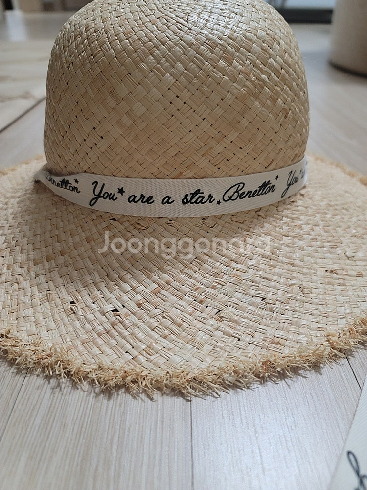여아 여름 모자 베네통 밀짚 모자--1