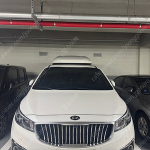 카니발 3세대 일체형 루프박스 교토 제품 흰색