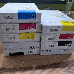 Epson 잉크 정품 T7521(검정)T7522(파랑) T7523(빨강) T7524(노랑)