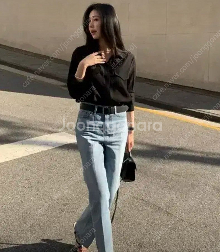 새제품)라플라세미와이드데님S--1