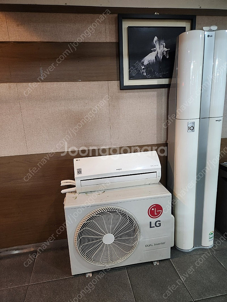LG 휘센 스탠드 / 벽걸이 트윈 에어컨, 실외기 일괄--0