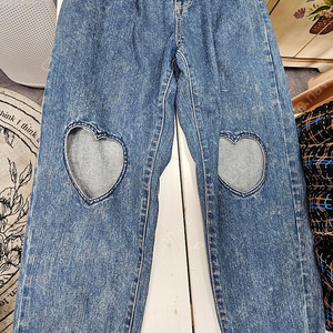 하트펀칭 데님/청바지