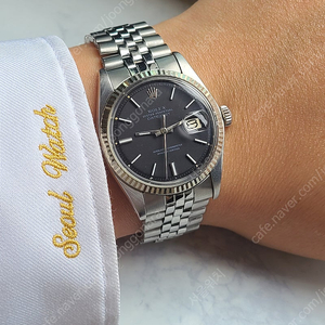 [정품] 롤렉스 데이저스트 36 매트 블랙 다이얼 빈티지 (Rolex Datejust 36 Matt Black Dial Vintage)