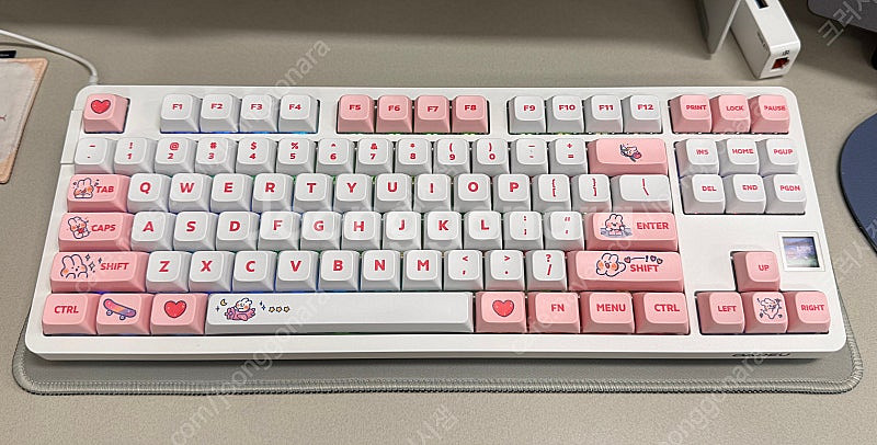 다얼유 A87PRO LCD 무선 기계식 키보드 저소음라...--0