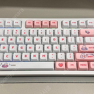 다얼유 A87PRO LCD 무선 기계식 키보드 저소음라임축 풀박스 (akko 크림블루 스위치로 변경 가능)