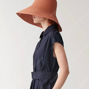 cos wide-brim straw hat /코스 모자 오렌지 새상품