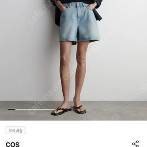 COS [공식] 하이 라이즈 데님 쇼츠 워시드 블루
