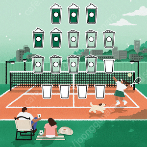 스타벅스 프리퀀시 미션2장->일반3장 교환