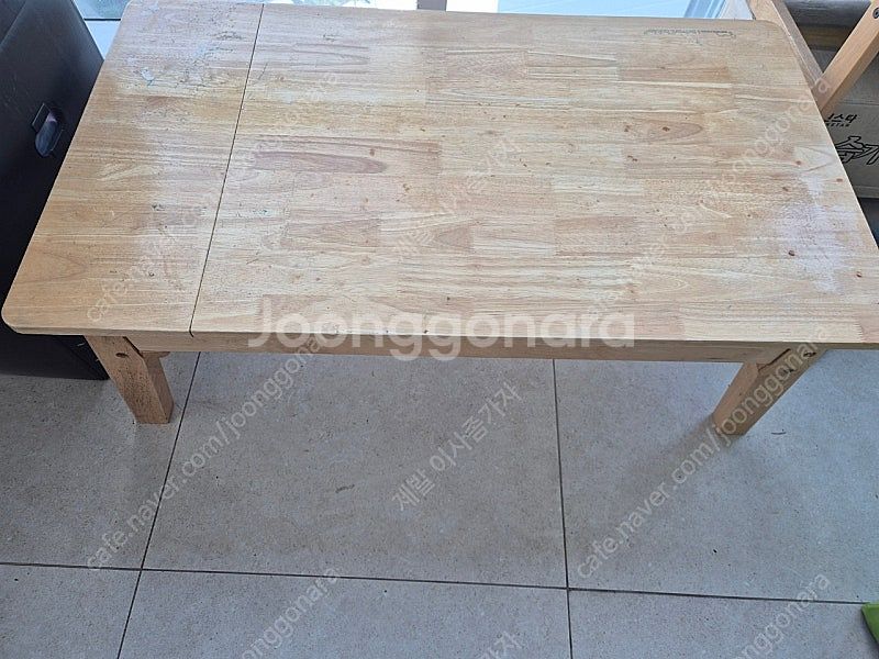 센스맘 원목 슬라이딩 확장형 테이블--1