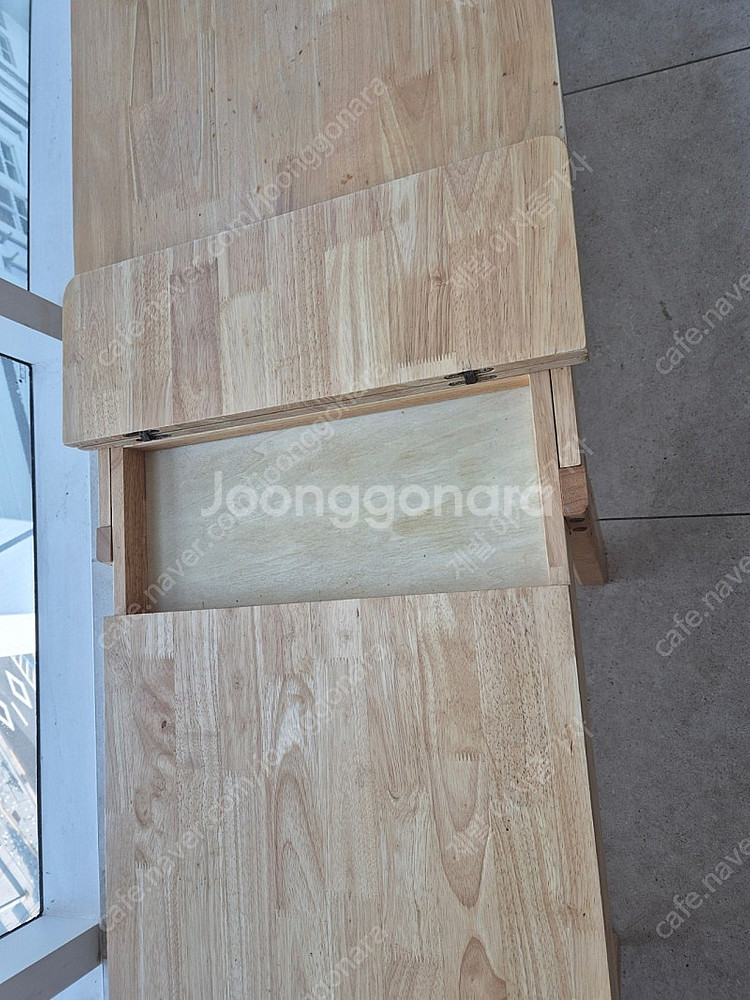 센스맘 원목 슬라이딩 확장형 테이블--3