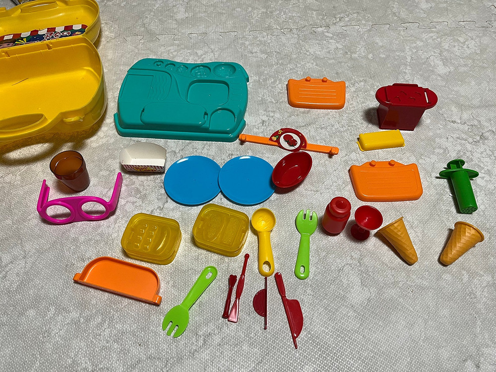 콩순이 패스트푸드 클레이 도구 점토 만들기--1