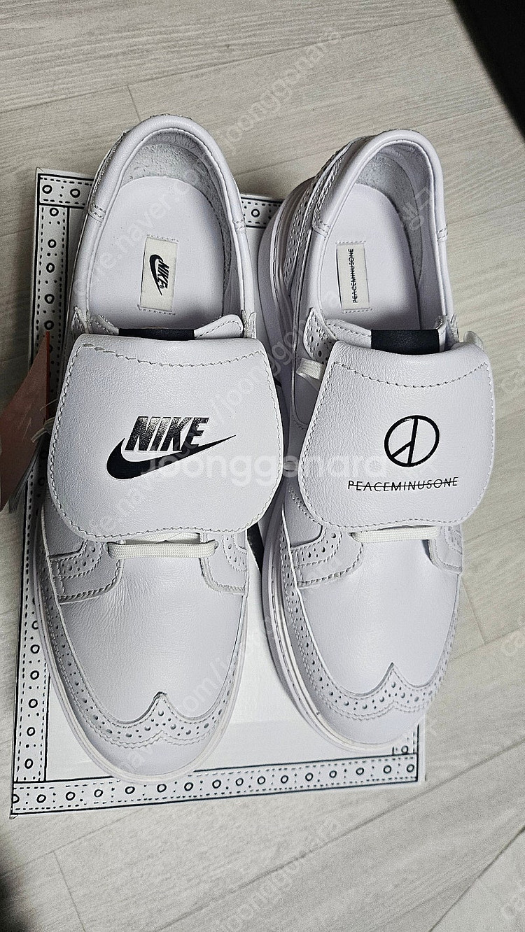 피스마이너스원 화이트 280사이즈(Nike x Peaceminusone Kwondo1 White)팝니다 dh2482...--0