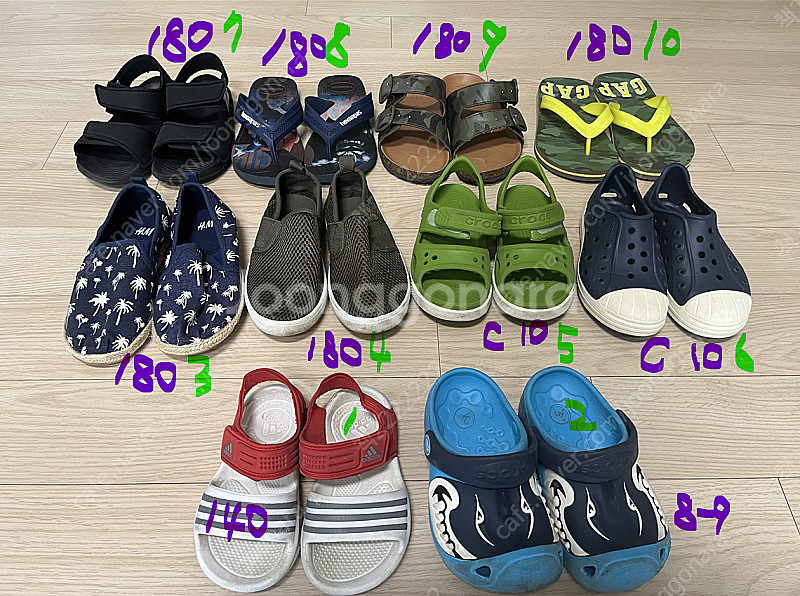 남아 샌들 140 남아 샌들 180 쪼리 크록스 C10...--0