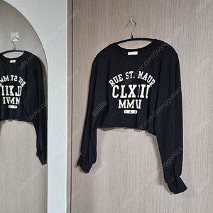레터링 크롭 맨투맨 티셔츠 여유핏 프리사이즈 여성의류 새상품급