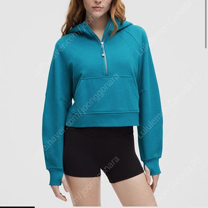 룰루레몬 스쿠바 오버사이즈 하프집 후디 [새상품] Scuba Oversized Half Zip Hoodie 하와이안블루