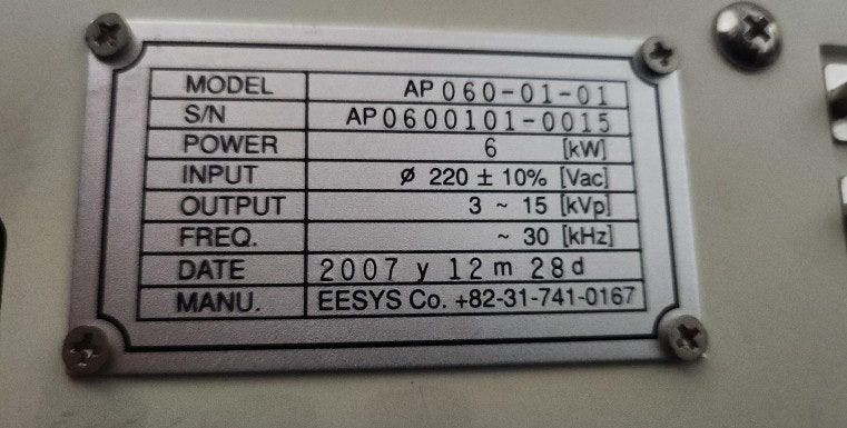 EESYS AP Plasma Power Supply--2