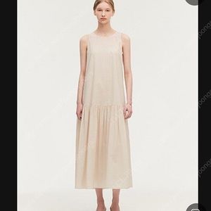 시에 러플 헴 맥시 드레스 크림 (24년도, 이너포함)