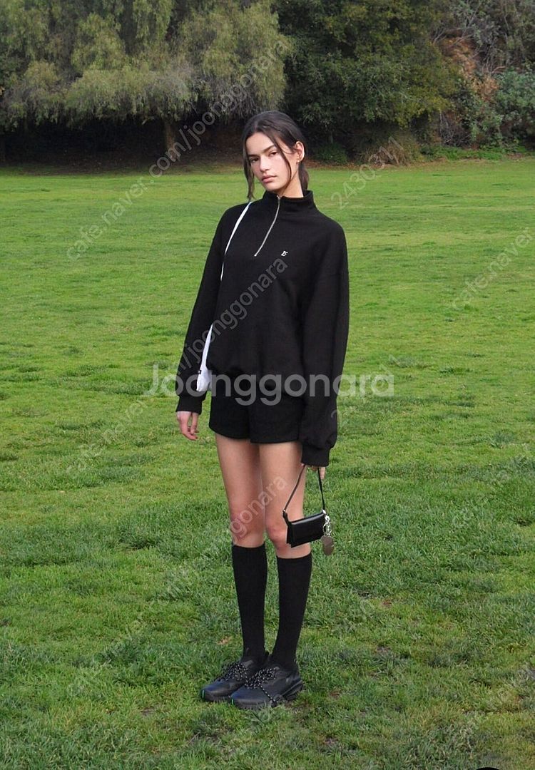 로우클래식 LC 소프트 하프 집업 스웻셔츠 블랙 라지 ...--2