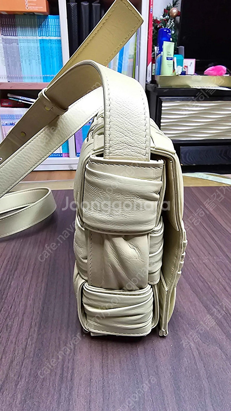 보테가베네타 플리세 인트레치아토 카세트 크로스백--5