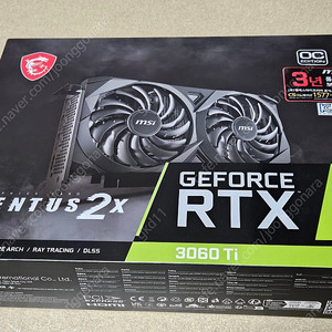 msi 지포스 3060ti 8g gddr6x 풀박스 보증o 팔아요