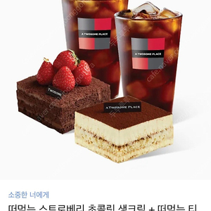 투썸플레이스 기프티콘 아메리카노2잔 + 스초생 + 티라미수