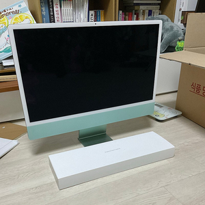 아이맥 24인치 M1 2021 8GB 256GB 4포트 8GPU 중급형 그린